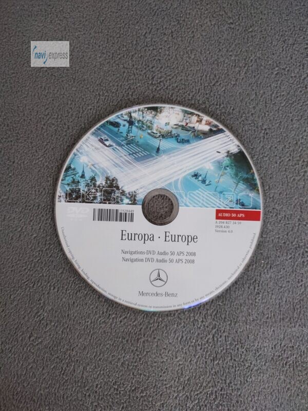 Mercedes Benz Navigations-DVD AUDIO 50 APS NTG4-204 EUROPA 2008 A2048273459 korallenrot