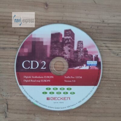 BECKER Navigation CD Traffic Pro / DTM Version 9.0 CD2 Deutschland Alpen Benelux von 2005