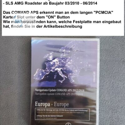 Mercedes-Benz Navigation DVD COMAND APS NTG4-204 Europa 2017/2018 für GLK C-Klasse violett (NEU)