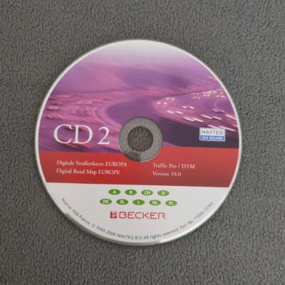 BECKER Navigation CD Traffic Pro / DTM Version 10.0 CD2 Deutschland Alpen Benelux von 2006 (final Update)