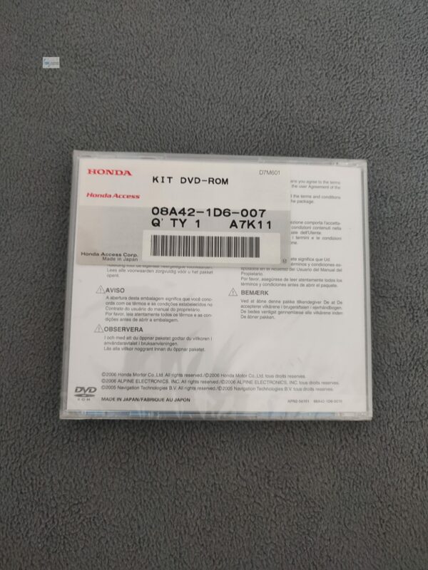 Honda Navigations-DVD Europa 2006 ALPINE APN2-56101 08A42-1D6-0070 – Bild 2