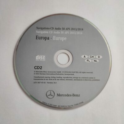 Mercedes-Benz Navigations-CD Audio 50 APS NTG1 DEUTSCHLAND ALPEN 2013/2014 A2118274765 rot