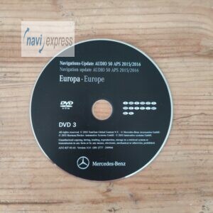 Mercedes-Benz Navigations-DVD Audio 50 APS NTG4-212 DVD3 Deutschland Frankreich Benelux 2015/2016 A2128270365 lachs