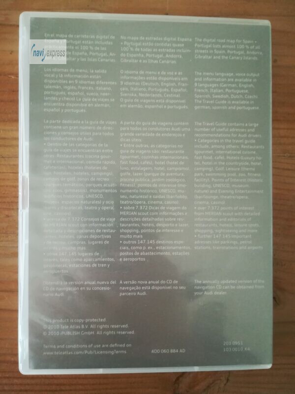 Audi Navigation DX SPANIEN ESPANA PORTUGAL 2010 für RNS 4.x und BNS 4.x 4D0060884AD – Bild 2
