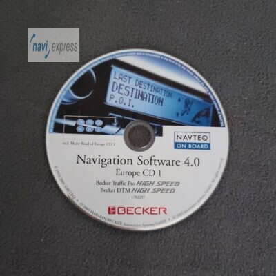 BECKER Navigations-CD Traffic Pro / DTM HIGHSPEED Skandinavien Great Britain Ireland 2005 Version 4.0