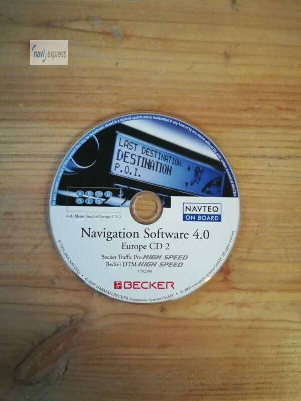 BECKER Navigations-CD Traffic Pro / DTM HIGHSPEED Deutschland Alpen BeNeLux 2005 Version 4.0