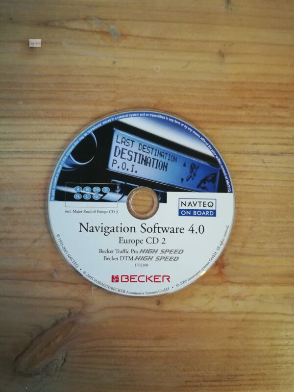 BECKER Navigations-CD Traffic Pro / DTM HIGHSPEED Deutschland Alpen BeNeLux 2005 Version 4.0