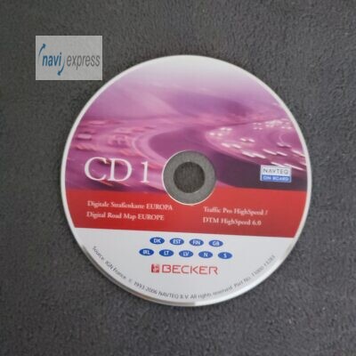 BECKER Navigations-CD Traffic Pro / DTM HIGHSPEED Skandinavien Great Britain Ireland 2006/2007 Version 6.0