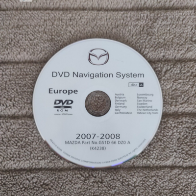 DVD Navigation Mazda DENSO Deutschland Italien Alpen Skandinavien 2007/2008 GS1D66DZ0A