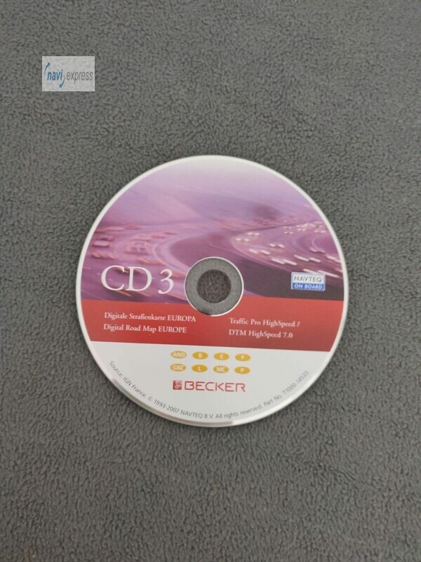 BECKER Navigations-CD Traffic Pro / DTM HIGHSPEED France Espana Portugal 2007/2008 Version 7.0