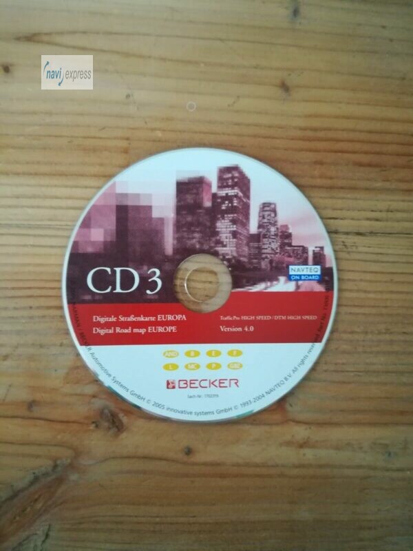 BECKER Navigations-CD Traffic Pro / DTM HIGHSPEED France Espana Portugal 2005 Version 4.0