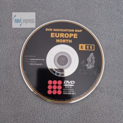 Toyota Navigations-DVD für TNS600 und TNS700 Deutschland + Nordeuropa 2008/2009 E11