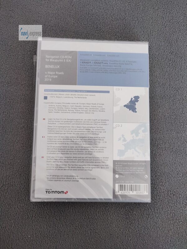 Navigation CD Blaupunkt TravelPilot E (EX) BENELUX + Major Roads of Europe 2019 - Image 2