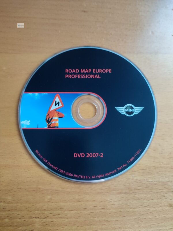 MINI PROFESSIONAL CCC Navigation DVD Road Map Europa 2007