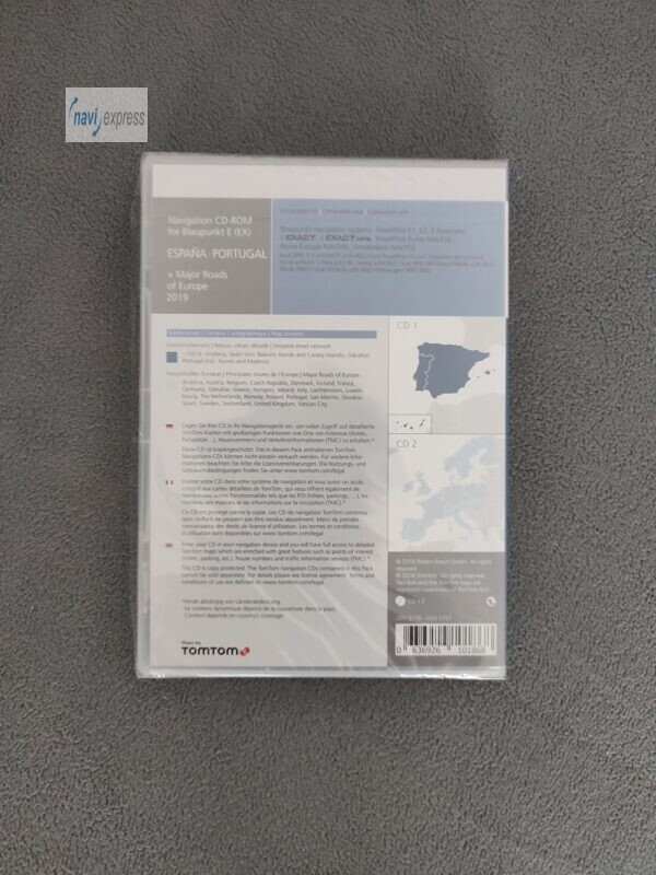 Navigation CD Blaupunkt TravelPilot E (EX) Spanien Portugal + Major Roads of Europe 2019 – Bild 2